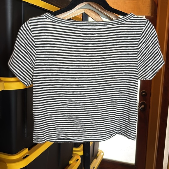 Madewell Westville Crop Tee Deep Coal Size Small - Picture 9 of 9